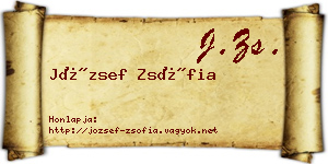 József Zsófia névjegykártya